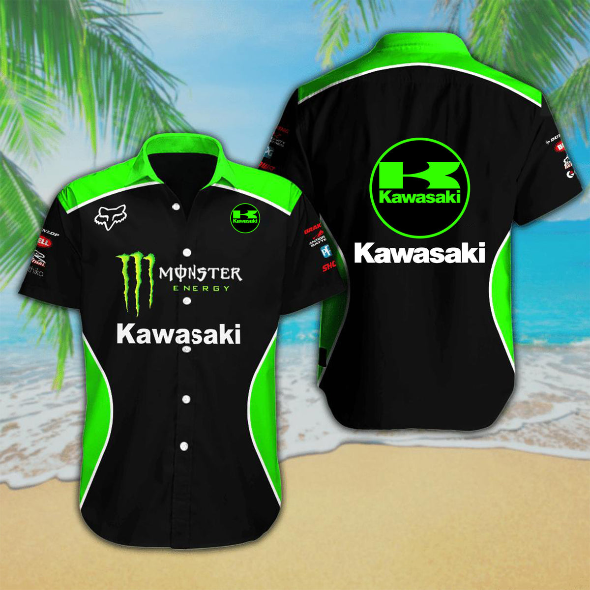 Limited Edition 3D Printed Kawasaki Hawaiian Shirt