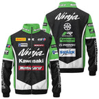 kawasaki Ninja Zipper Stand Collar Jacket 3D Shirt