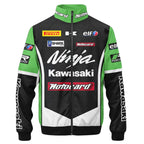 kawasaki Ninja Zipper Stand Collar Jacket 3D Shirt