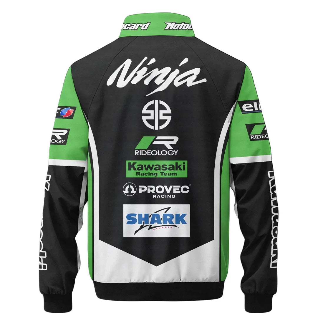 kawasaki Ninja Zipper Stand Collar Jacket 3D Shirt