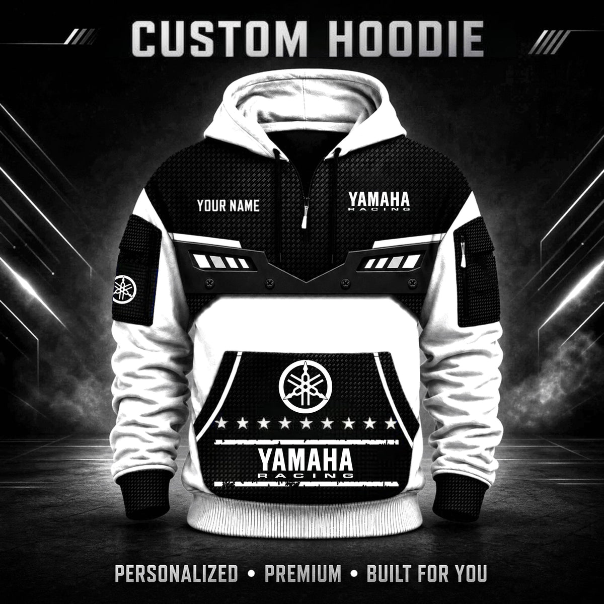 Yamaha Racing Custom Quarter Zip Hoodie HD29092
