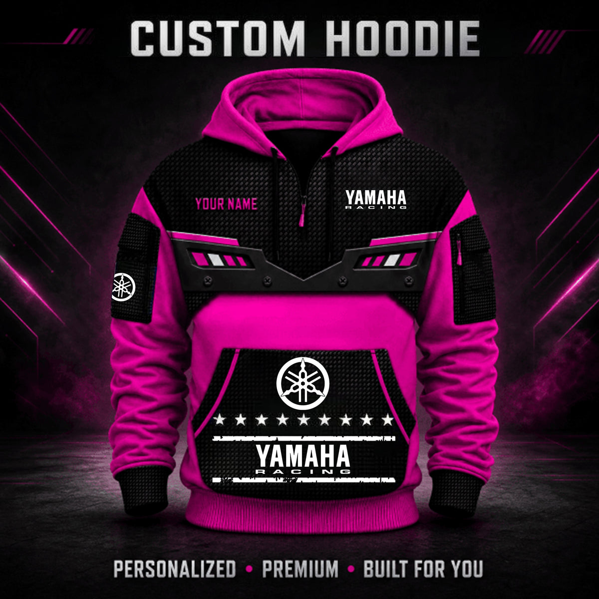 Yamaha Racing Custom Quarter Zip Hoodie HD29092